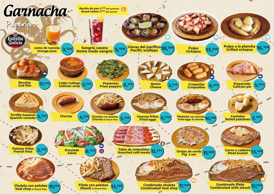 Pulpería A Garnacha - Carta Garnacha